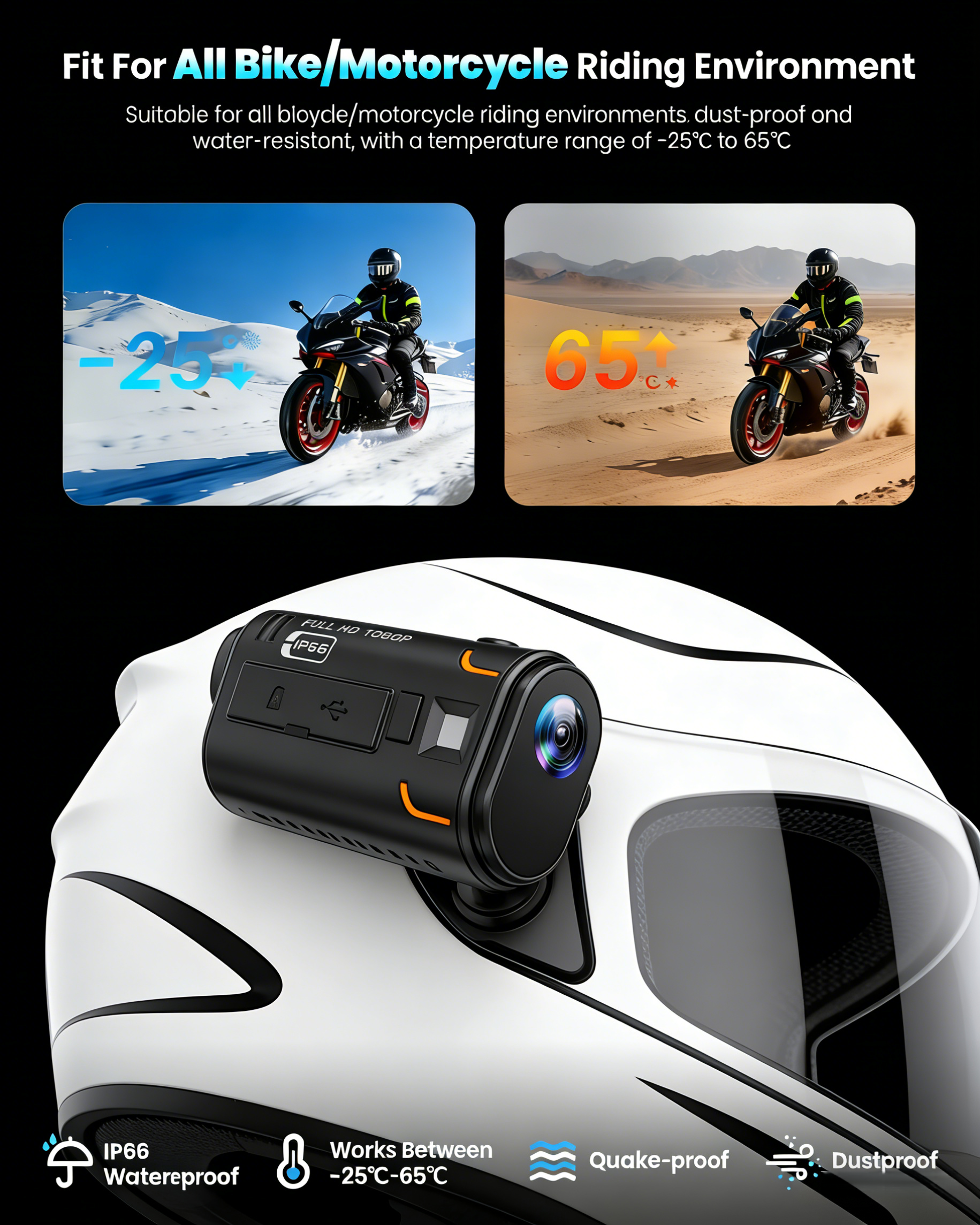 H6 Motorcycle Helmet Camera