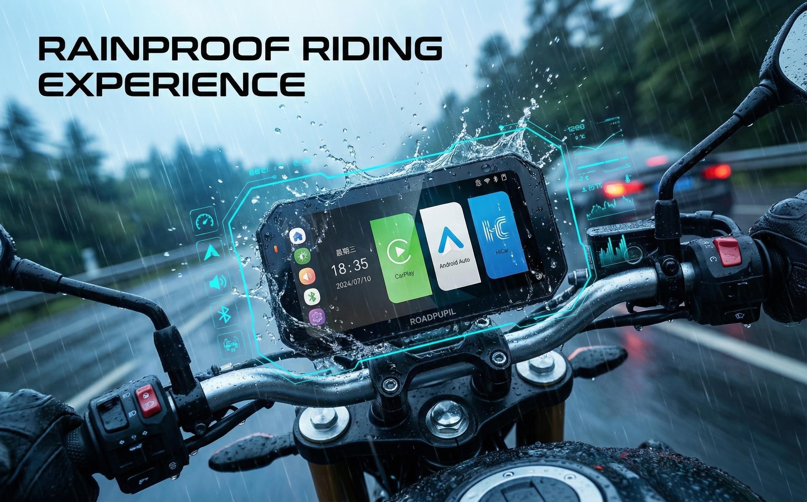 R9 Motorcycle CarPlay Dash Cam