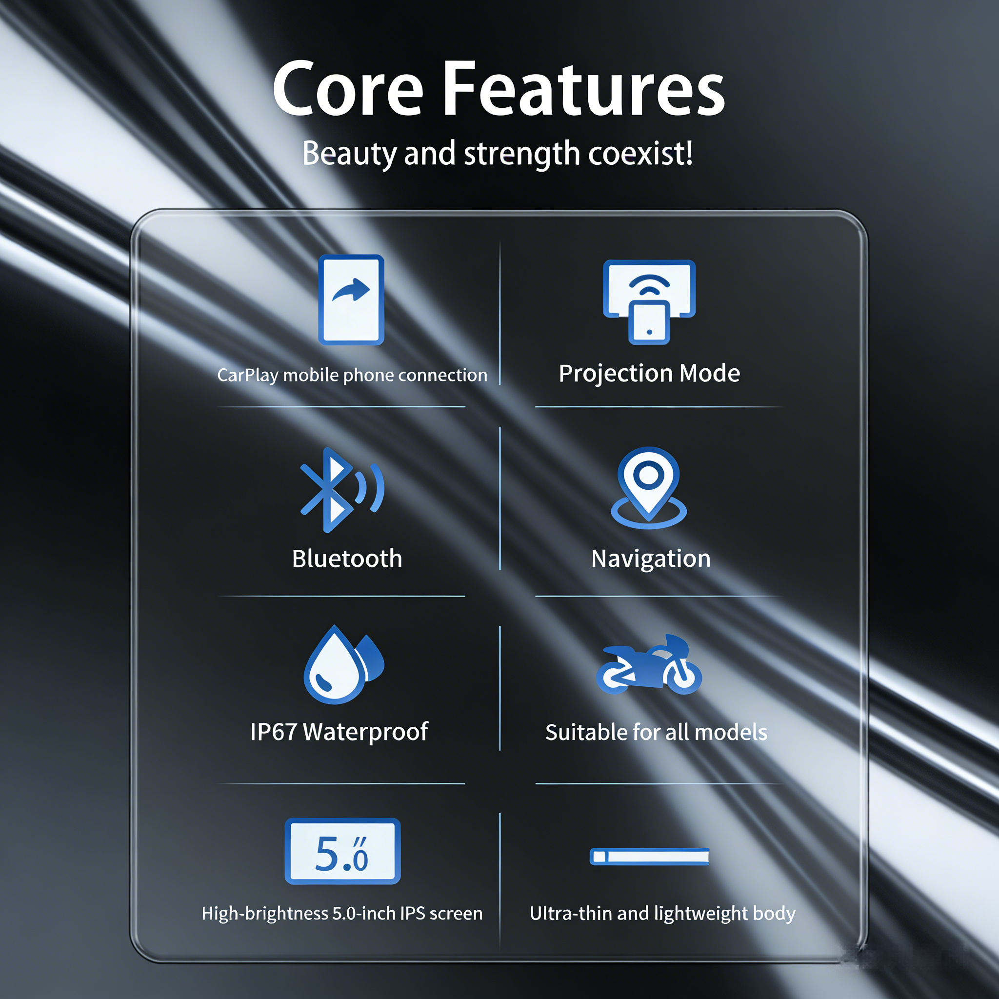 S6 Motorcycle CarPlay Screen
