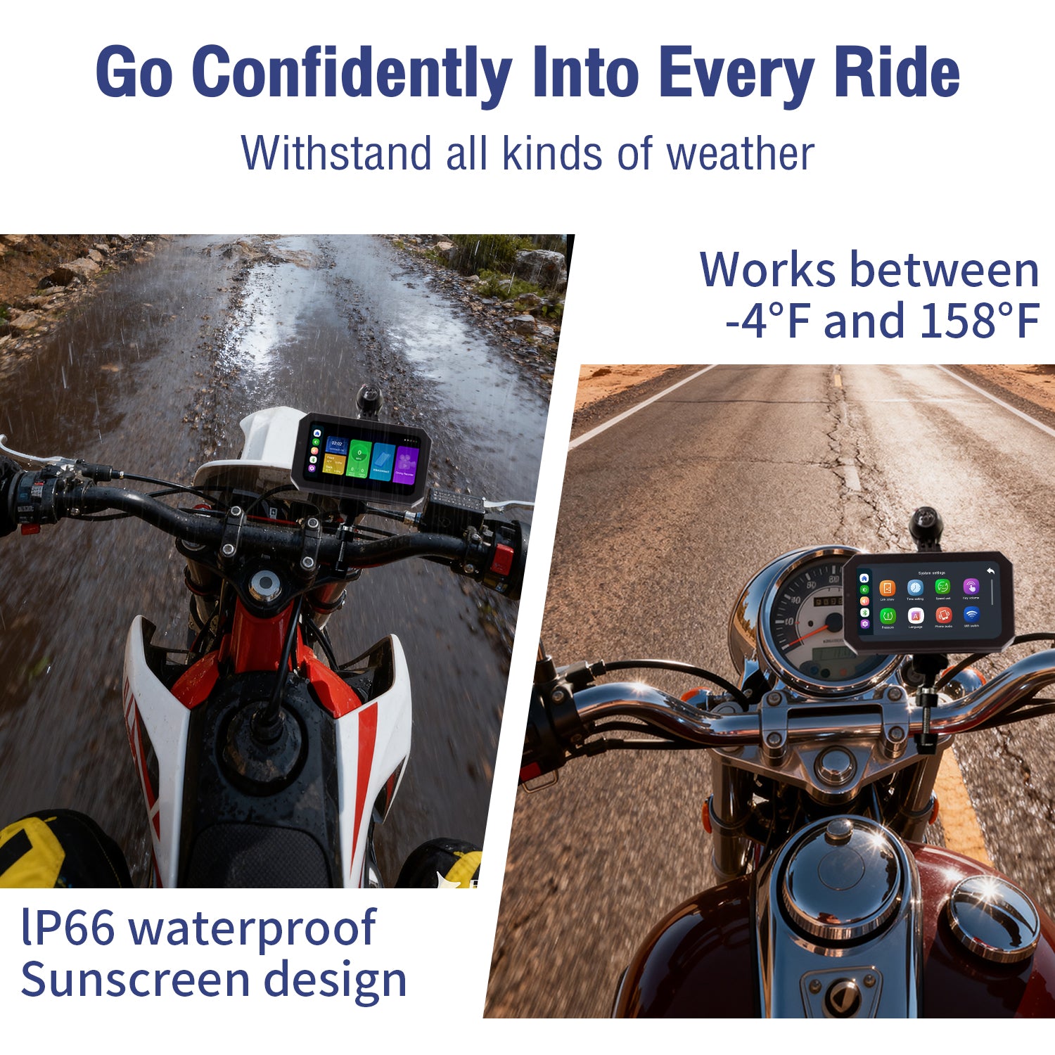 Roadpupil Motorcytcle Dash Cam-Wireless Carplay R9