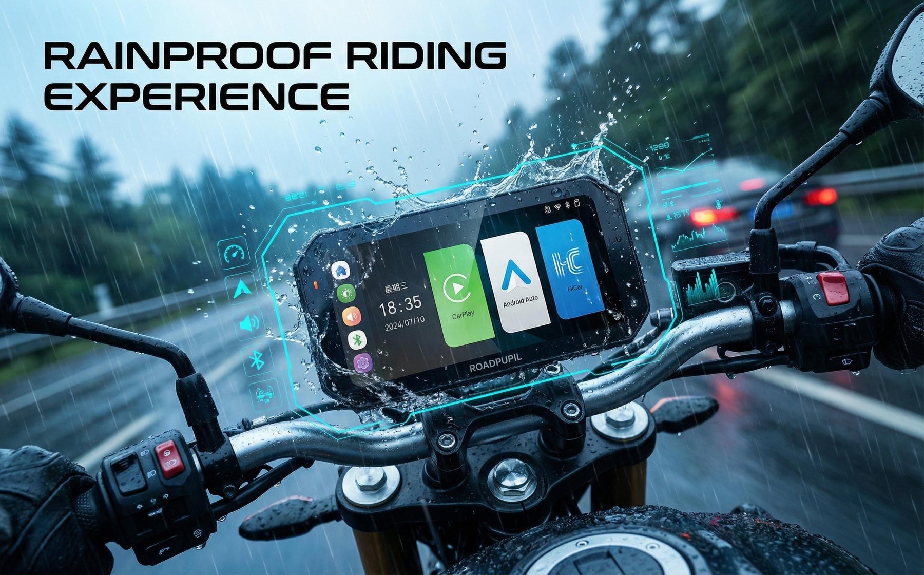 R9 Motorcycle CarPlay Dash Cam